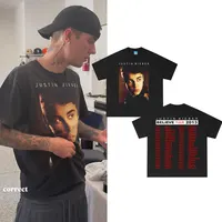 Justin Bieber Believe Tour 2013 Merch camiseta hombres mujeres moda Hip Hop camiseta de gran tamaño Casual algodón camisetas de manga corta