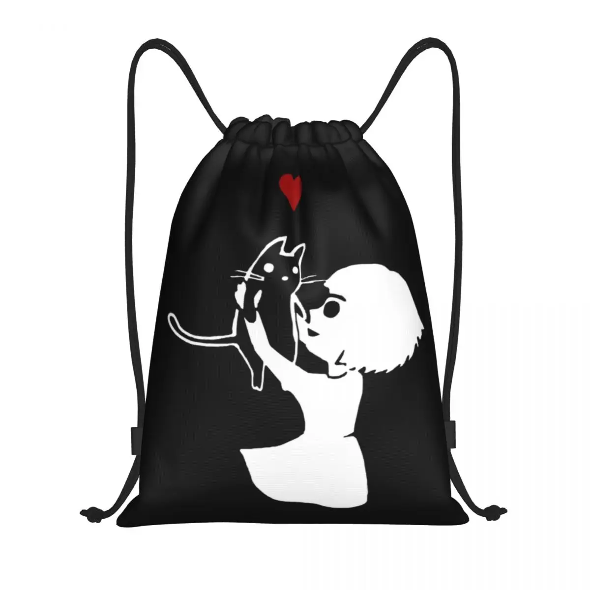 Mochila personalizada para hombre y mujer, morral ligero con cordón y lazo, para gimnasio, deportes, Yoga