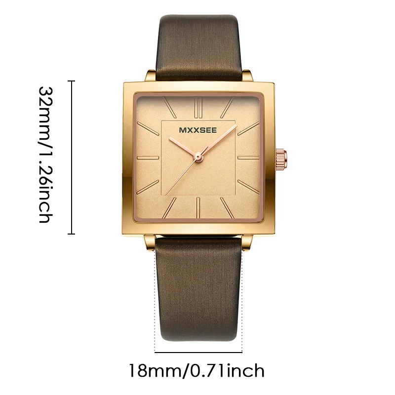 MXXSEE Luxury Square Women Watch Elegant Waterproof Quartz Ladies Wristwatch Alloy Women's Watches Female Clock Girls Gift