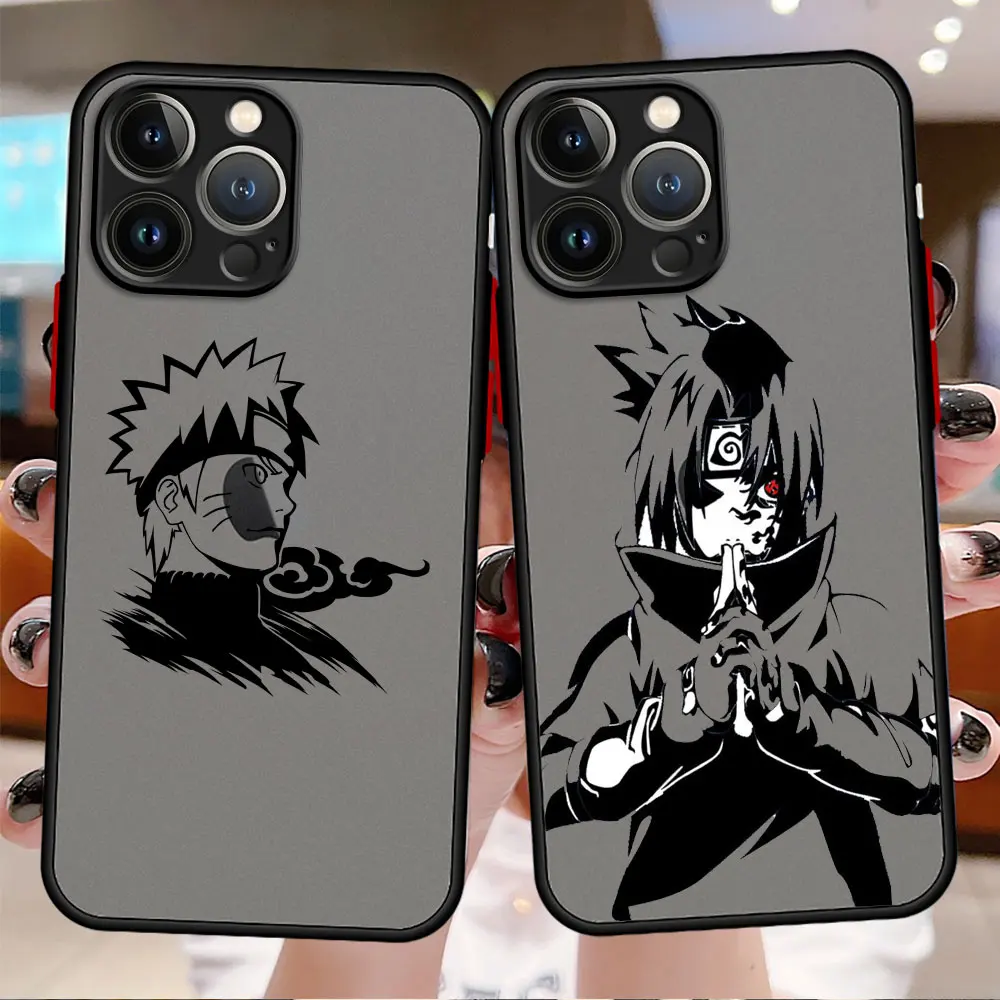 Custodia per Apple iPhone 15 11 14 13 Pro Max 12 Mini 7 8 Plus SE XS XR 6 6S Cover posteriore per PC Luxury Fundas N-Naruto Anime Japan