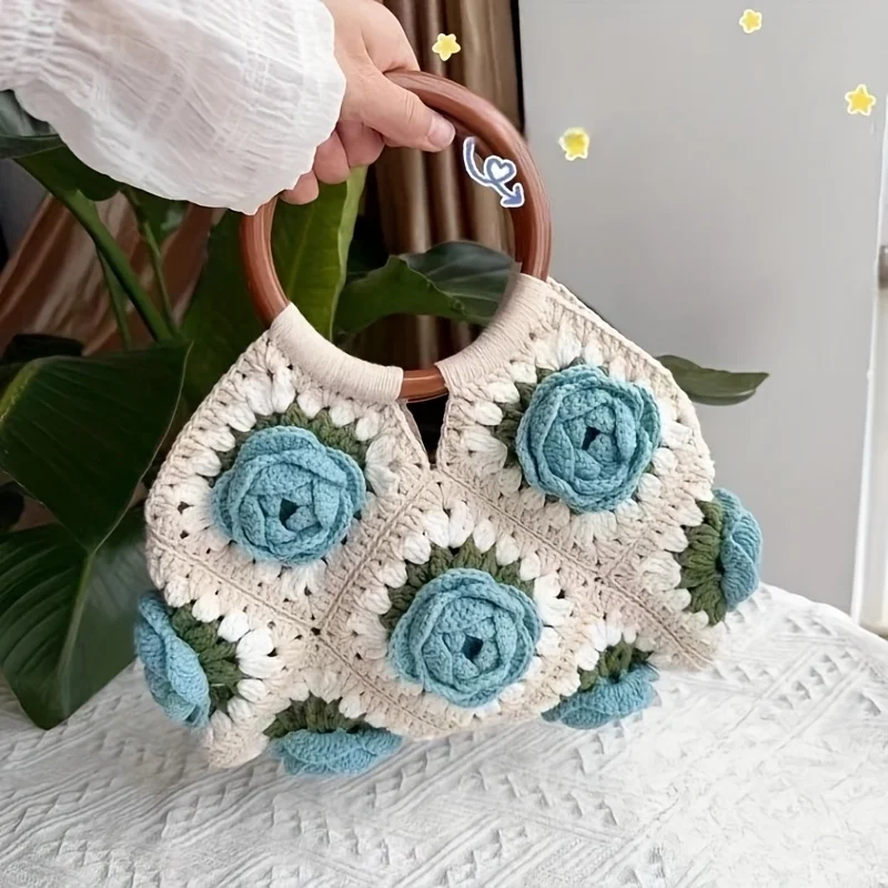 Round Solid Bag Handle Rings Plastic Resin Handbag Replacement Handles Vintage Circle Purse Bamboo Style Woven Bag