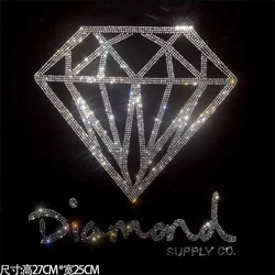 Shiny diamond patch High quality rhinestone pattern ironed on sweater coat garment accessories Fashion large patch