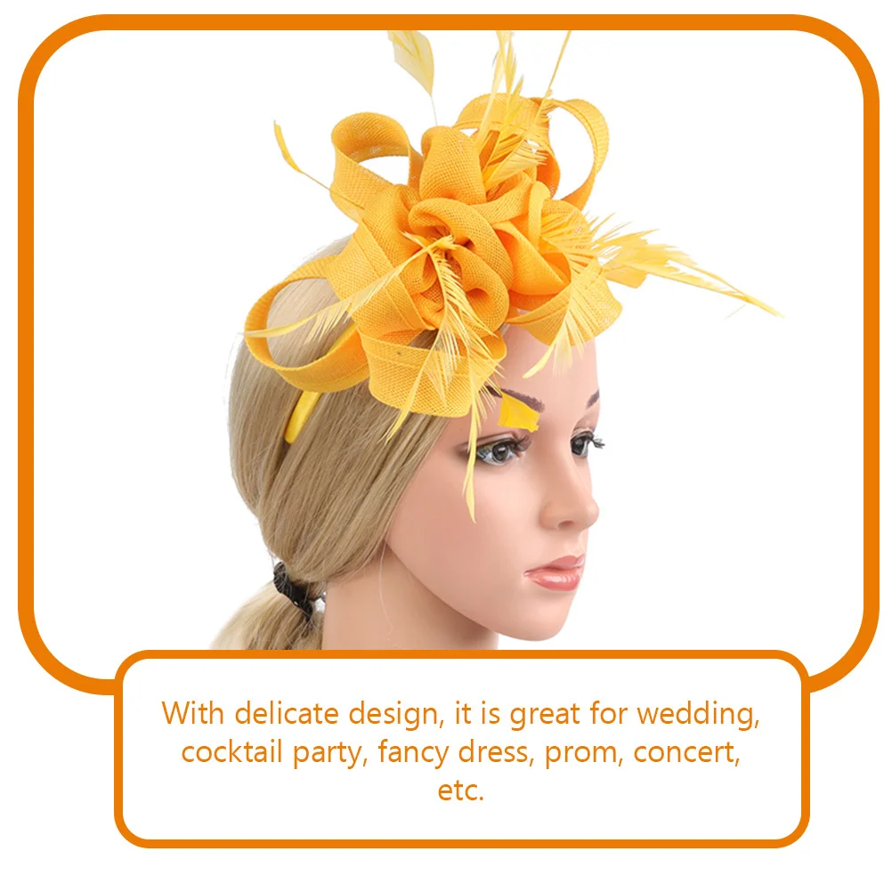 

Tea Party Hat Wedding Prom Headband Hair Clip Fascinator for Women Retro Hair Accessory 1920S Flapper Style Elegant