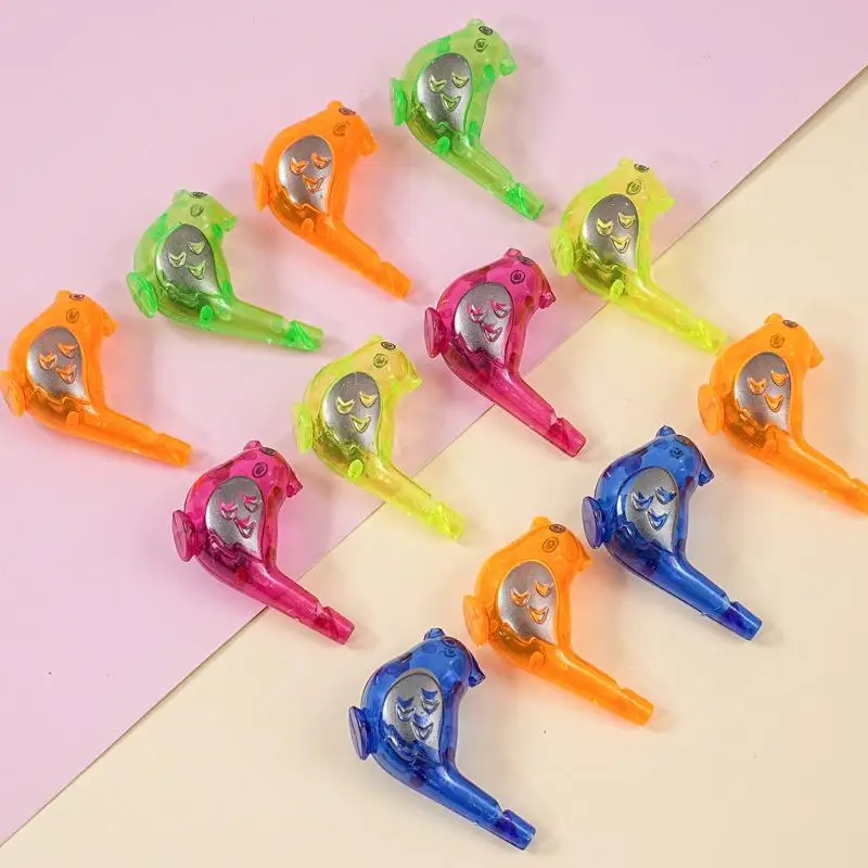 10Pcs Random Color Bird Whistle Kids Educational Musical Toy Funny Blowing Toy For Outdoor Sports