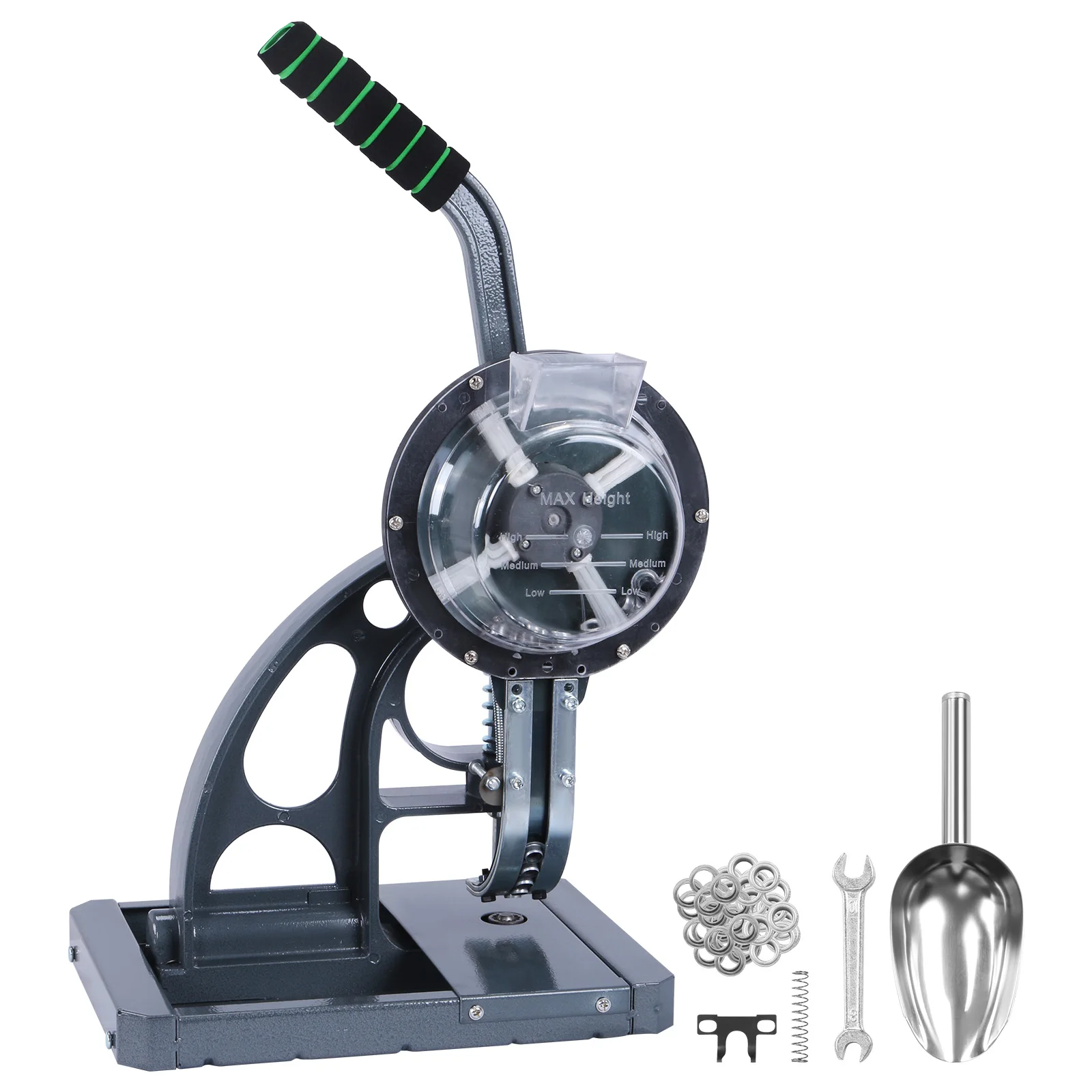 

Полуавтоматический станок для установки люверсов с 5000 металлическими люверсами, инструмент для пробивки люверсов 10 мм для ткани, кожи, баннеров, DIY проектов