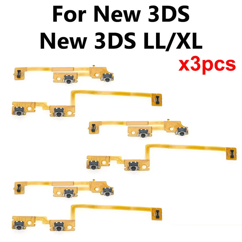 JCD 1/3 stücke L R Schulter Taste mit Flex Kabel Für 3DS 3DSLL 3DSXL Neue 3DS LL XL Reparatur links Rechts Schalter Trigger