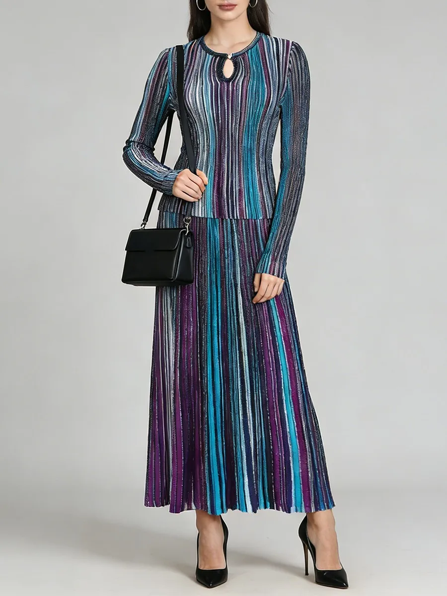 Retro Striped Knit …