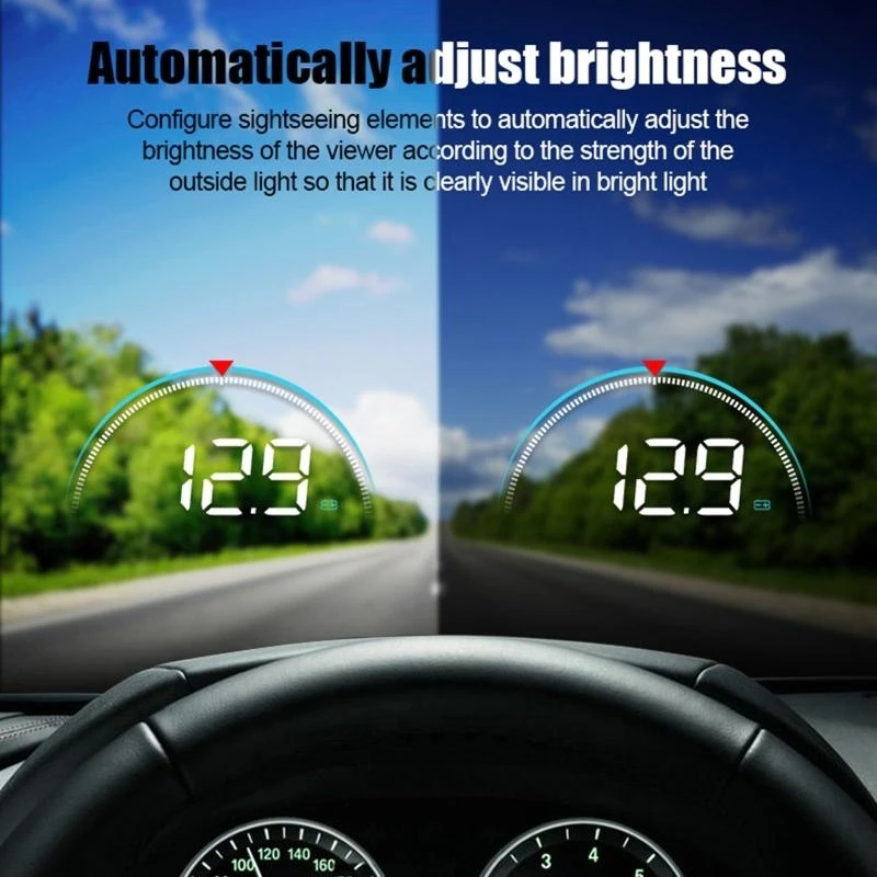 Fotografia 7: 3,5 polegadas HUD para Head Up Display OBD2 Winshield Speedometer Syste Syste