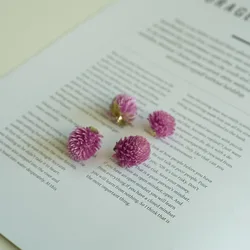 Drip Glue Thousand Day Red DIY Earring Material Thousand Day Pink True Flower Sheep Eye Nail Accessories