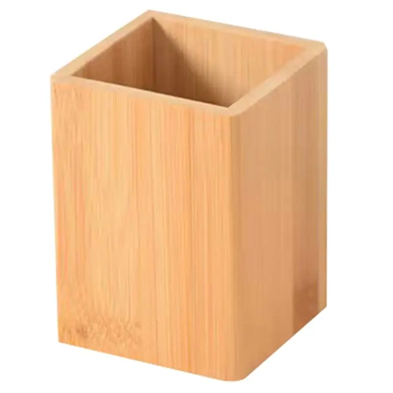 Bamboo Pen Holders Multifunctional Desktop Storage Pencil Organizer Stationery Home Study Office