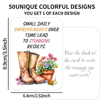 50張正能量鼓勵卡片,包含勵志文字,適用於女性、男性、家庭、生日、日常、精神療癒、肯定語等場合。 10 最佳銷售 激勵卡片 - №9