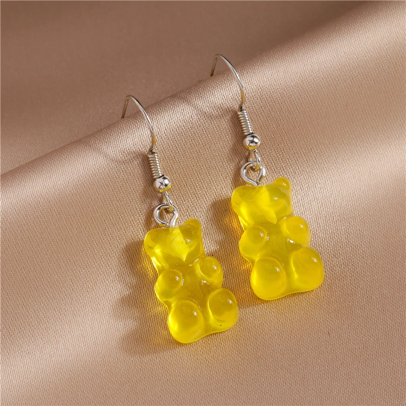 Nette Gummibärchen Ohrstecker für Frauen Candy Farben Tier Baumeln Ohrringe Brincos Femme Mädchen Party Urlaub Schmuck Geschenke – Detail 25