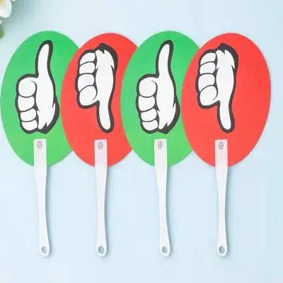 

10pcs Classroom Interactive Supplies Voting Boards Plastic Judging Paddles Reusable Handheld for School Game
