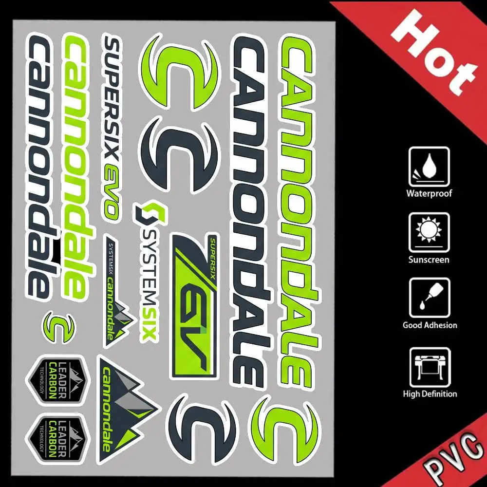 Adesivos Protetores Refletivos Impermeáveis Multiuso para Cannondale: Ideais para Carros, Motos, Capacetes e Geladeiras