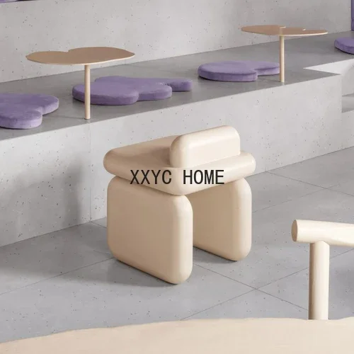 Creative Pebble Shaped Table Coffee Shop Milk Tea Shop Ins Style Dining Chair Combination