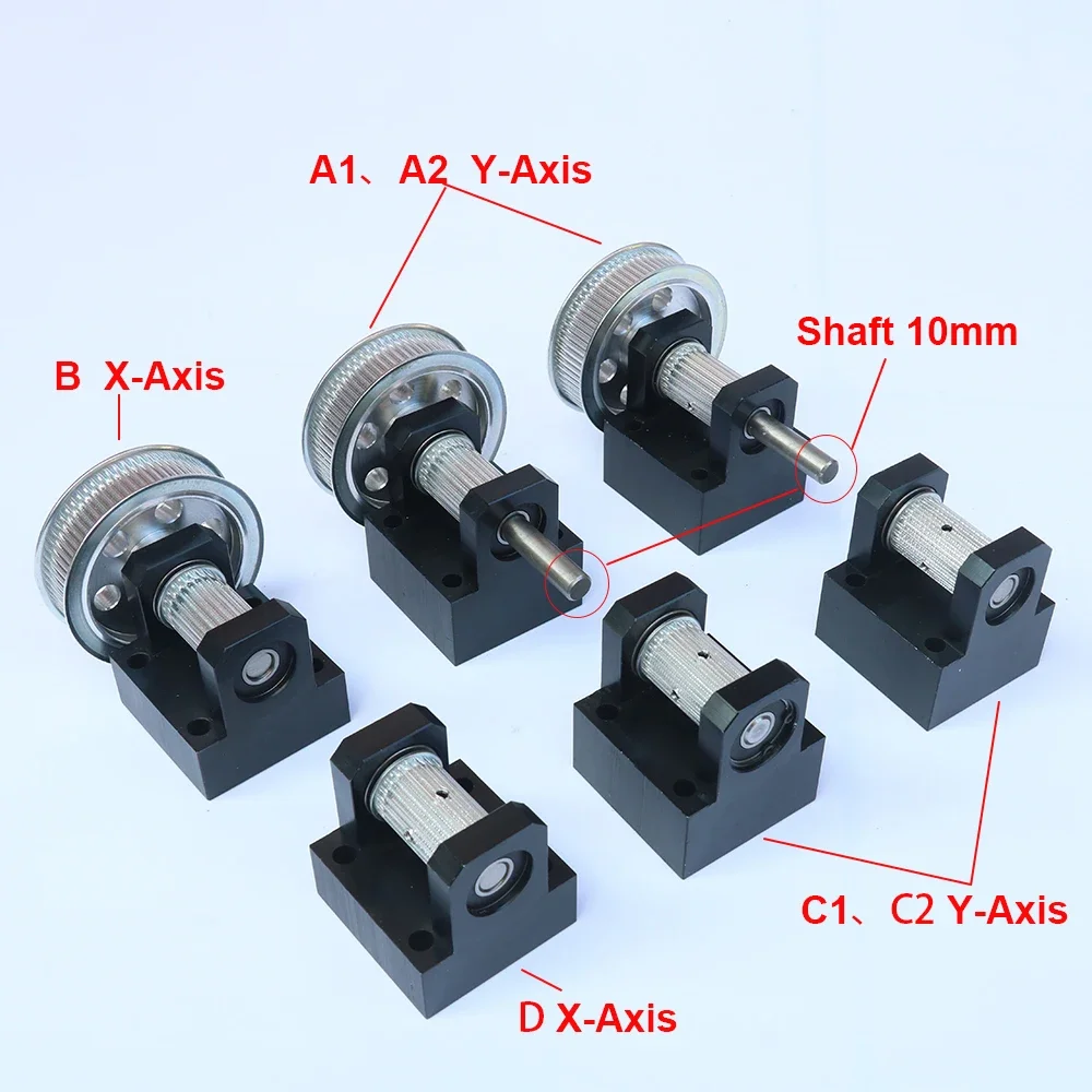 HAOJIAYI-Gear Base Set para gravação a Laser Máquina de corte, Peças mecânicas, Guia Rail Set para Laser Co2