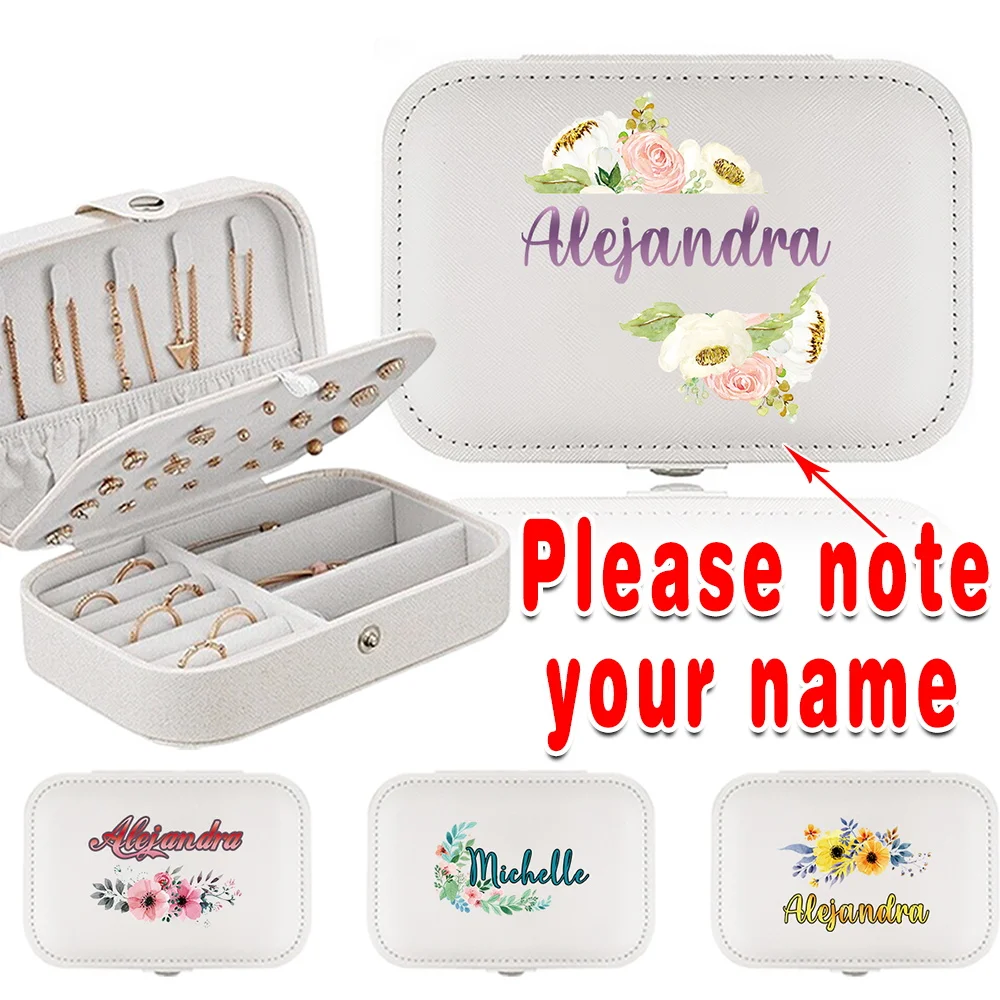 Personalized Customized Portable Jewelry Box Jewelry Storage Box Display Daily Travel Storage Jewelry Box.