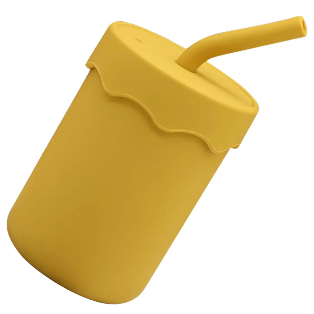 

Silicone Training Cup Straw Lid Baby Water Drinking Toddler Silicone Soft Safe Straw Cup Baby Training Toddler Cups with Straws