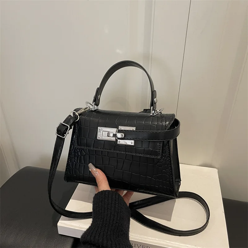 2026 New Fashion Crocodile Pattern Women's Handbag Versatile Shoulder Crossbody Bag Single Strap Stylish Bag Ladies Purse