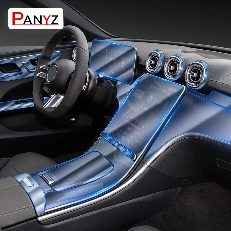 

For Mercedes-Benz C-Class W206 2022Car Interior Center console Transparent TPU Protective film Anti-scratc Repair film Accessori
