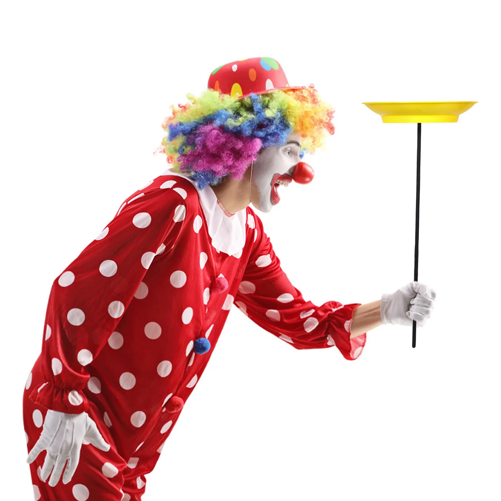 2Pcs Juggling Plates Skill Spinning Set Circus Entertainment Juggling Kit Beginners Clown Party Supplies