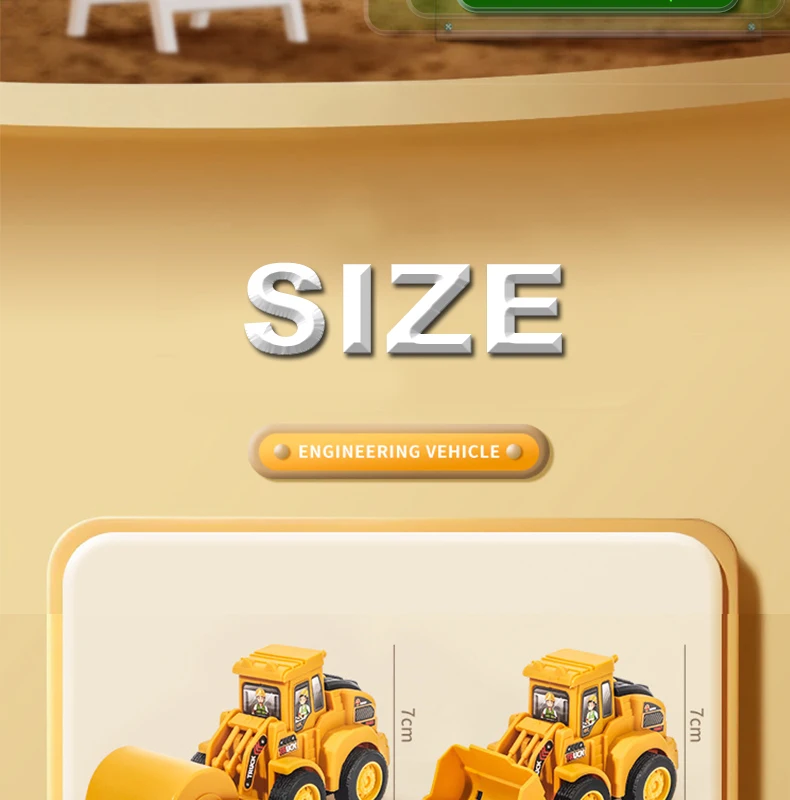 Engineering Fahrzeug Modell Presse Schiebe Auto Bagger Bulldozer Kinder Pädagogisches Bau Fahrzeug Spielzeug Kinder Junge Geschenk – Detail 16