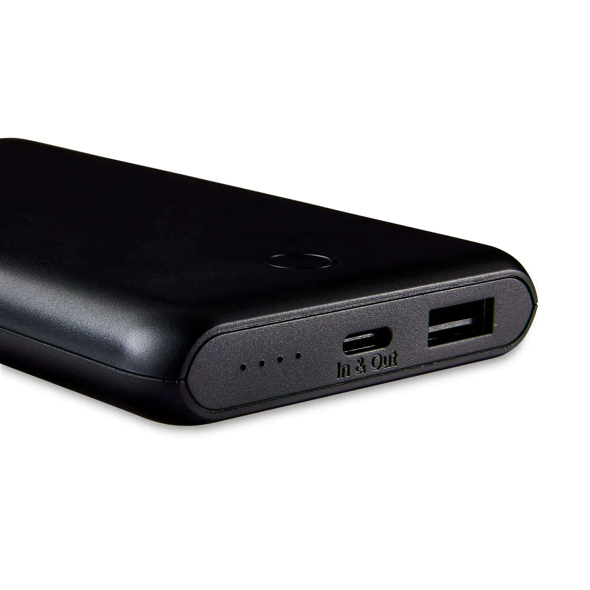Batteria portatile a doppia porta, 10k mAh, nera