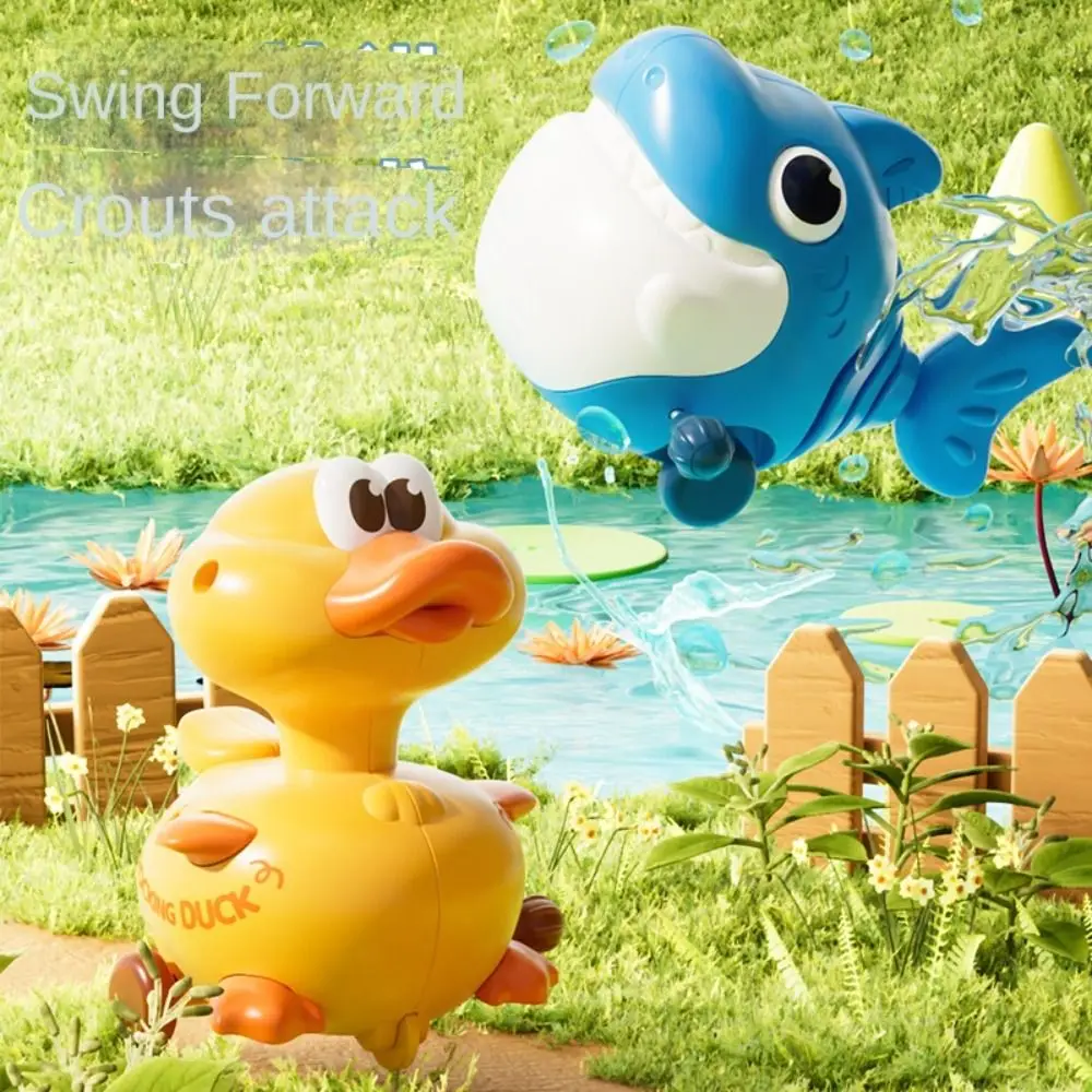 Simpatica pressa scorrevole meccanica Ritorno di auto Veicoli Walking Press e Go Cartoon Duck Sicurezza Anatra di plastica Ritorno di auto Giocattoli Regali