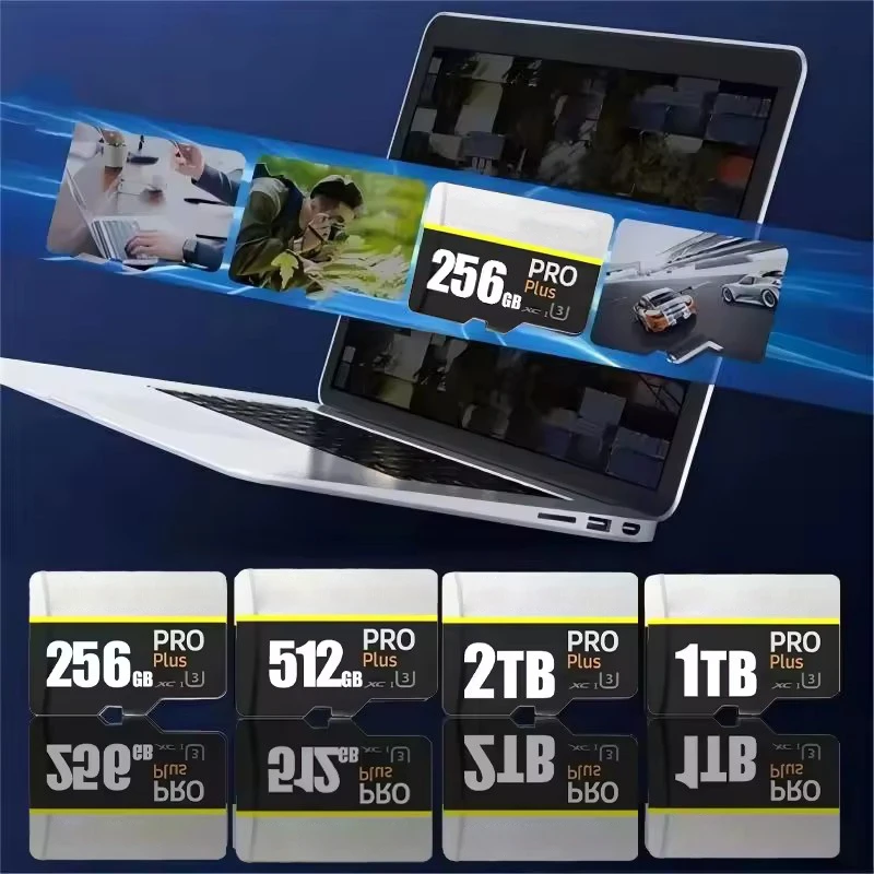 New 2TB High-Speed V30 A2 4K SD Card 512GB 256GB Memory Card 1TB Micro TF SD Adapter for Smart phone/Tablet/PC Cross-Use