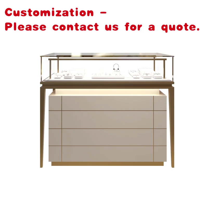 

custom.Modern Elegant Glass Jewelry Display Cabinet Store Design Racks Premium Jewelry Presentation