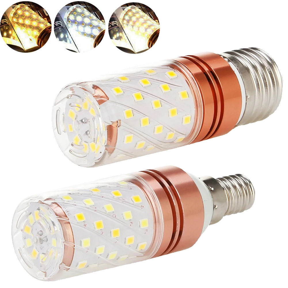 Pop E​14 E27 LED Corn Bulb 20W 16W 12W 110V 220V Energy-saving Lamps 2835SMD 3000-6000K LED Lamp Replace Halogen Light For Home