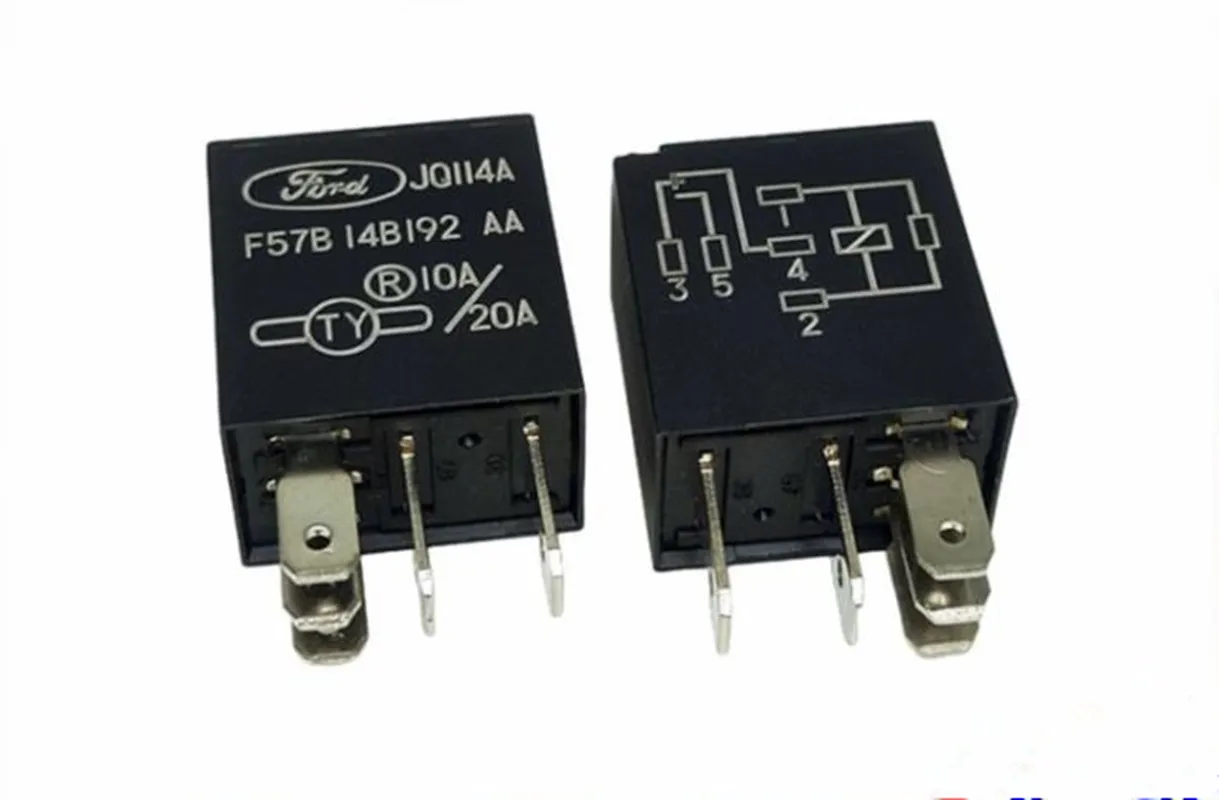 2PCS  F57B 14B192 AA suitable for Ford car relay 12V 20A/10A 5-pin JQ114A