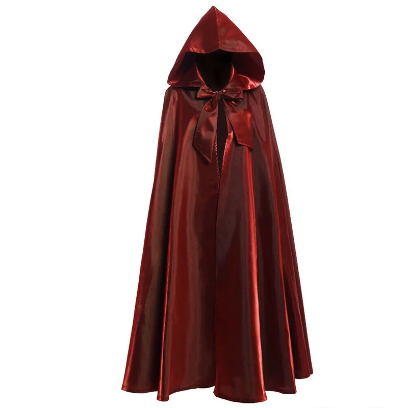 loween Abito con cappuccio Strega medievale Morte Dio Mantello cosplay Costume etnico da donna Spettacolo teatrale Abito tradizionale cinese...