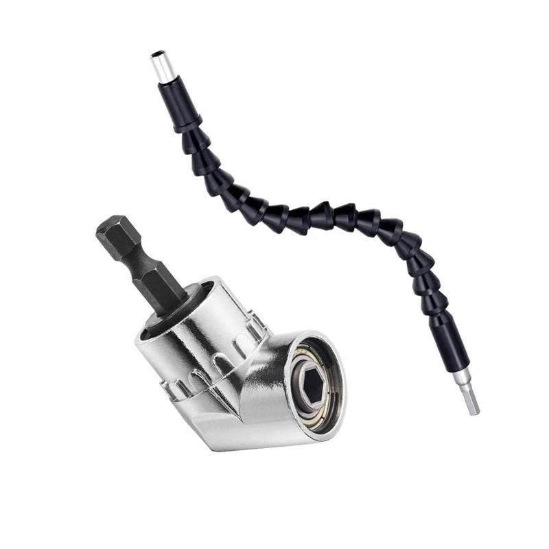 105 graden 1/4 inch haakse booradapter en flexibele boorverlenging voor zachte as flexibele schroevendraaier fijne afwerking
