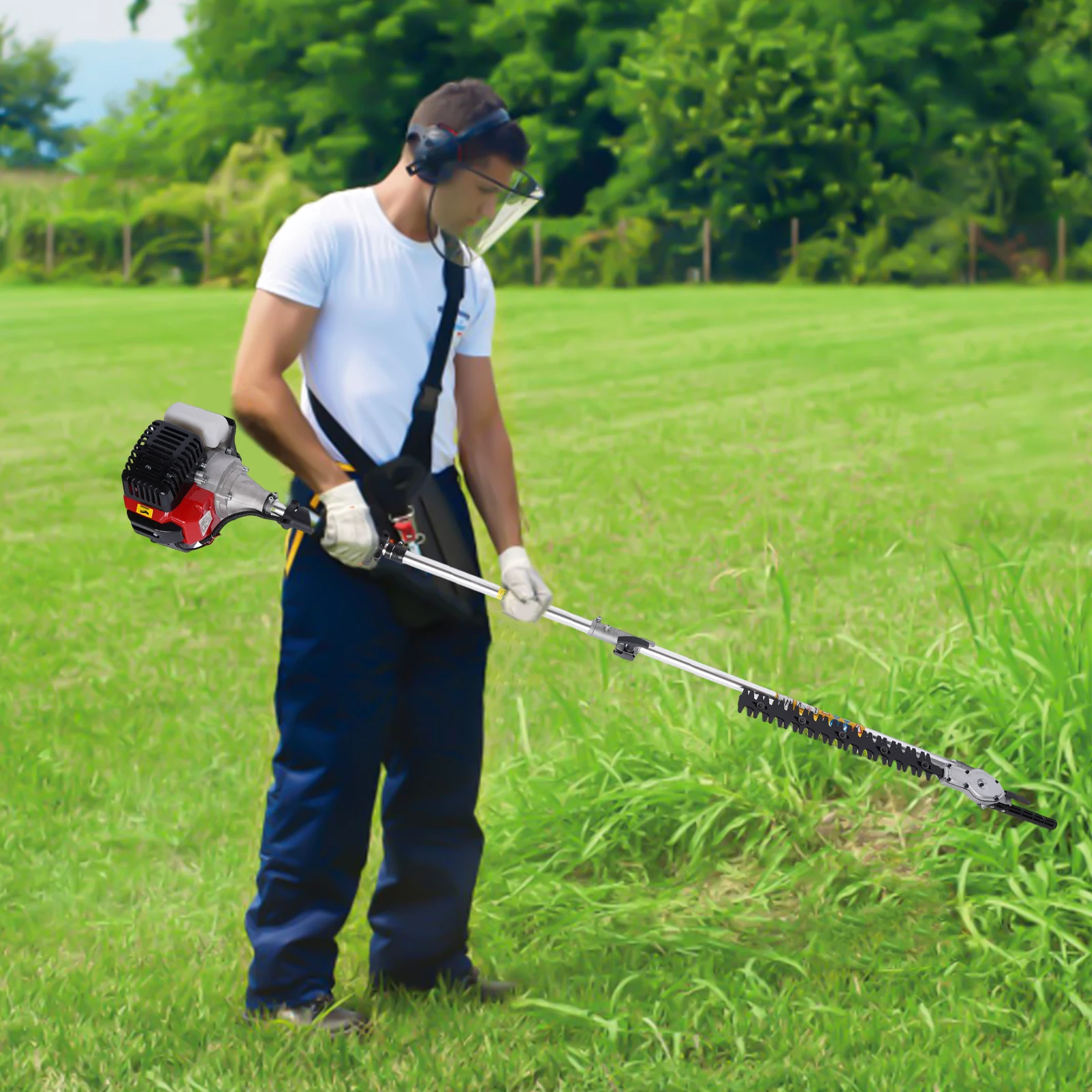 

52CC Gas Weed Eater, Gas String Trimmer W/ 10'' Brush Cutter Gas Brush Cutter for Lawn Mower Yard Gas Weed Eater String Trimmer