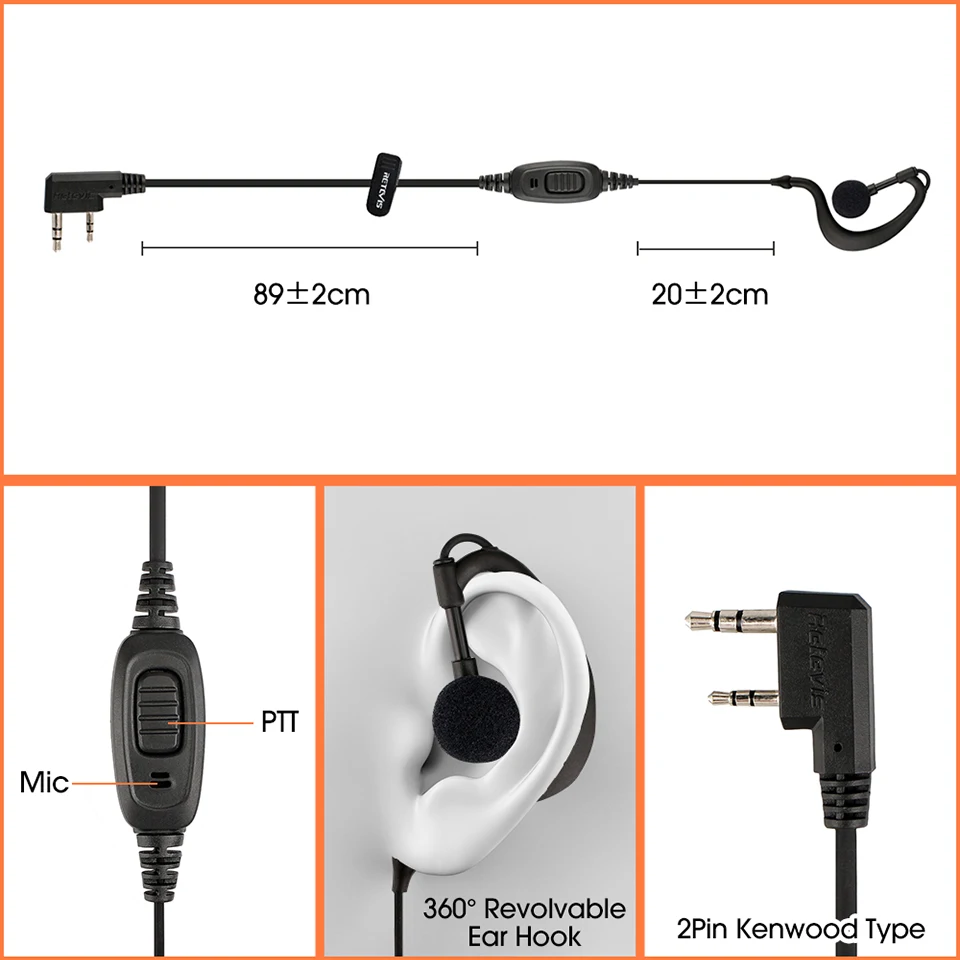 Retevis RB645 Walkie-Talkie PMR446 Dual PTT Professionelles Tragbares Lizenzfreies Zweiwege-Funkgerät VOX USB-C für Hotel Restaurant – Detail 14