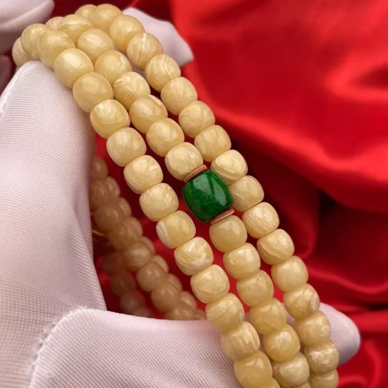 Imitation Musk Ox Bracelet Cultural Buddha Beads Handmade Woven Rope Hanging Accessories Who