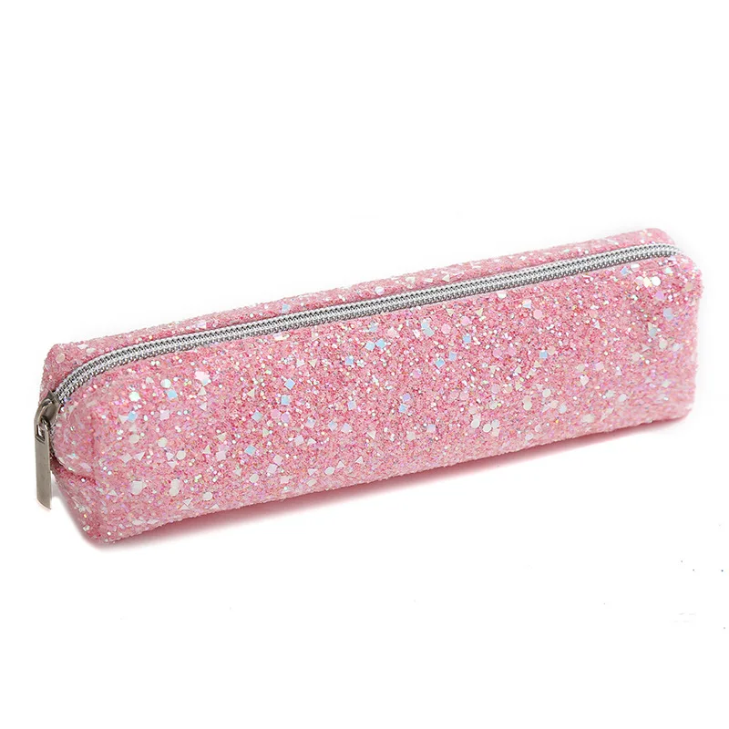 kawaii Glitter Pencil Case Pencil Box Pencilcase Pencil Pouch Pencil Bag Stationery Supplies Sequin Makeup Bag Cosmetic Bag