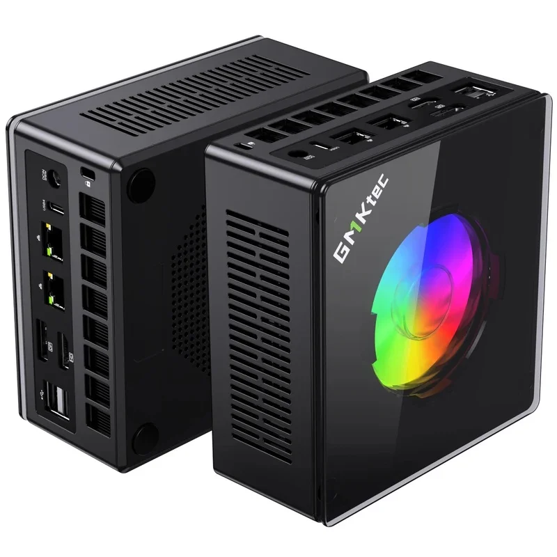 كمبيوتر صغير للألعاب GMKtec Nucbox K11 AMD Ry-zen 9 8945HS OCuLink 2x DDR5 2x PCIe RGB كمبيوتر محمول لسطح المكتب Windows11 WiFi6