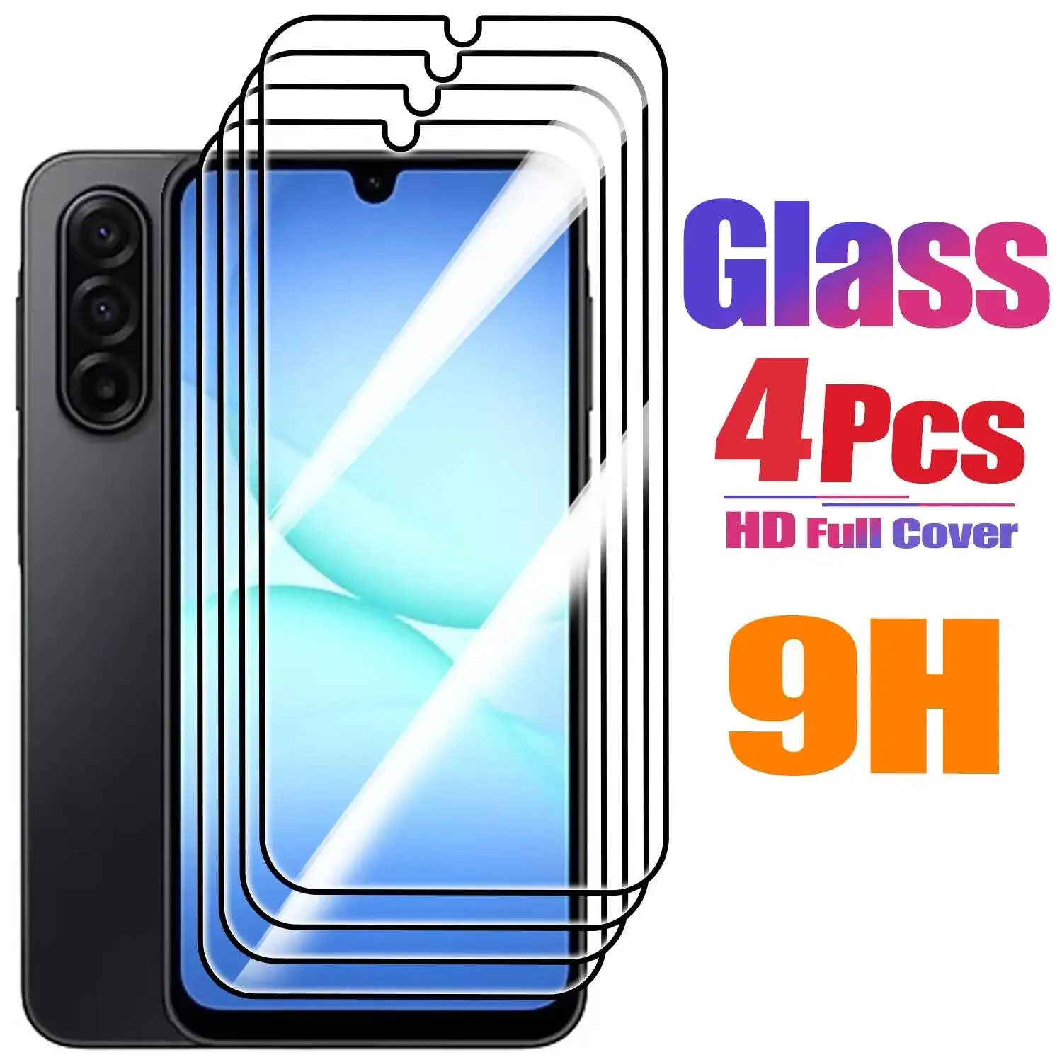 

4-1PCS HD Tempered Glass Screen Protector Galaxy A56 A46 A36 A26 A16 A07 5G - Clear Film Covers For Samsung A17