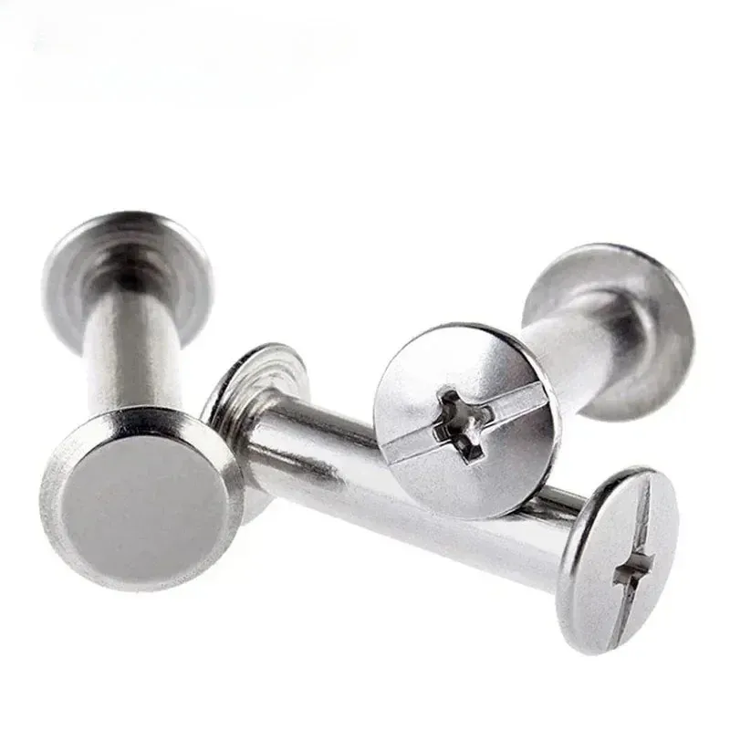 M2 M3 M4 M5 M6 304 Stainless Steel Chicago Screws Binding Post Bolts Rivet Nail for Leather Bag Belt Photo Album Scrapbook Book