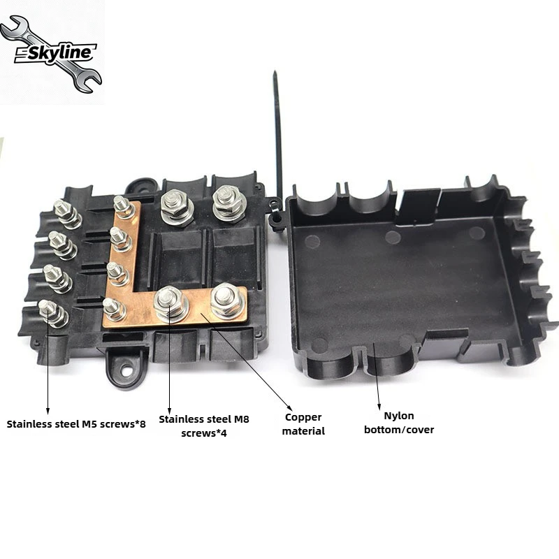 Bolt-on Fuse Holder Flat Blade Fuse Block Power Distribution Busbar For High Current Vehicles Car Truck EV