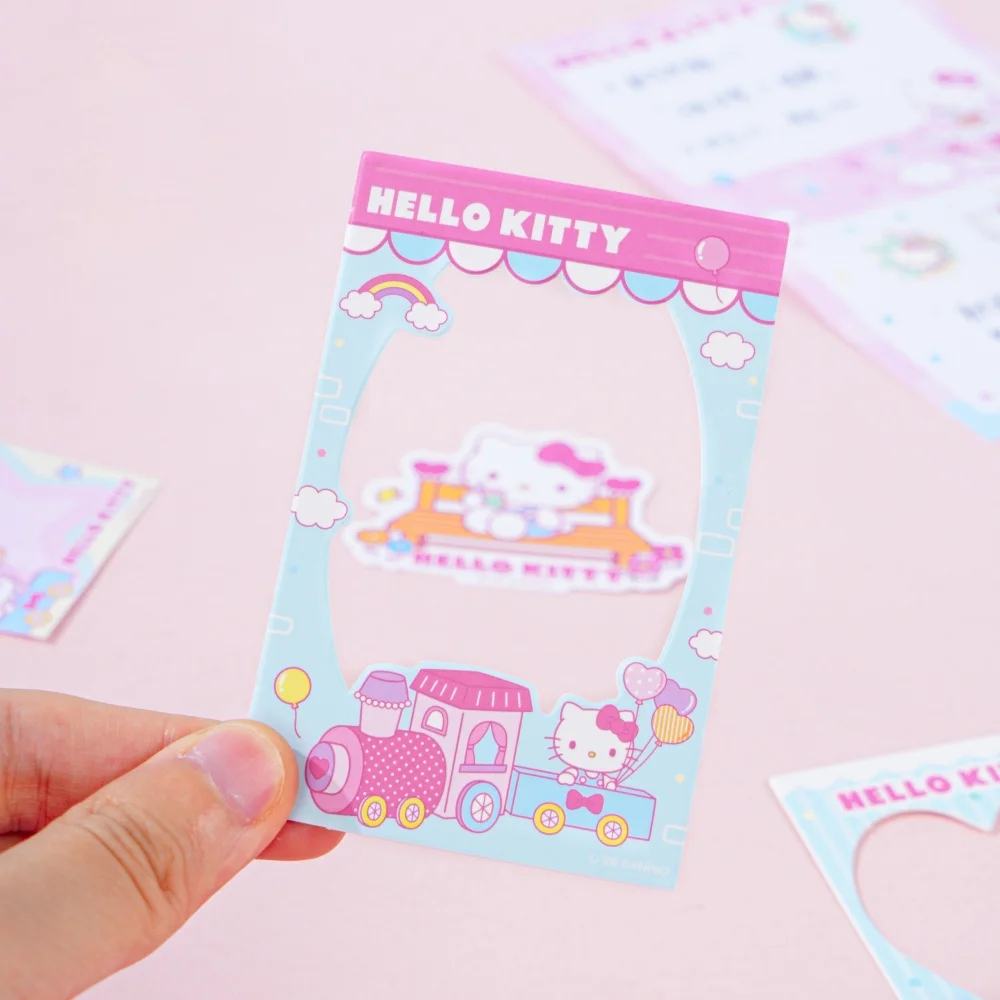 Genuine Sanrio Hello Kitty Scrapbook Supplies Bag 51PCS Kawaii Journal Material Set for Diary Collage Planner Photo Album Gifts view 6