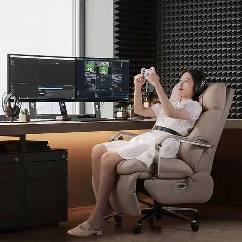 

White Nordic Recliner Chair Ergonomic Bedroom Floor Modern Office Chair Working Conference Chaise De Bureau Office Furniture
