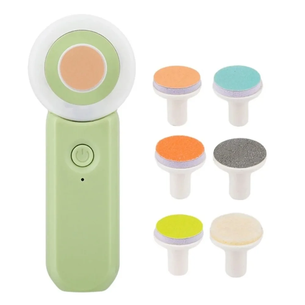 

Anti-clamping Newborn Electric Nail Clipper Soft Lamp 6 Grinding Heads Baby Nail Trimmer with LED Portable 2 Modes