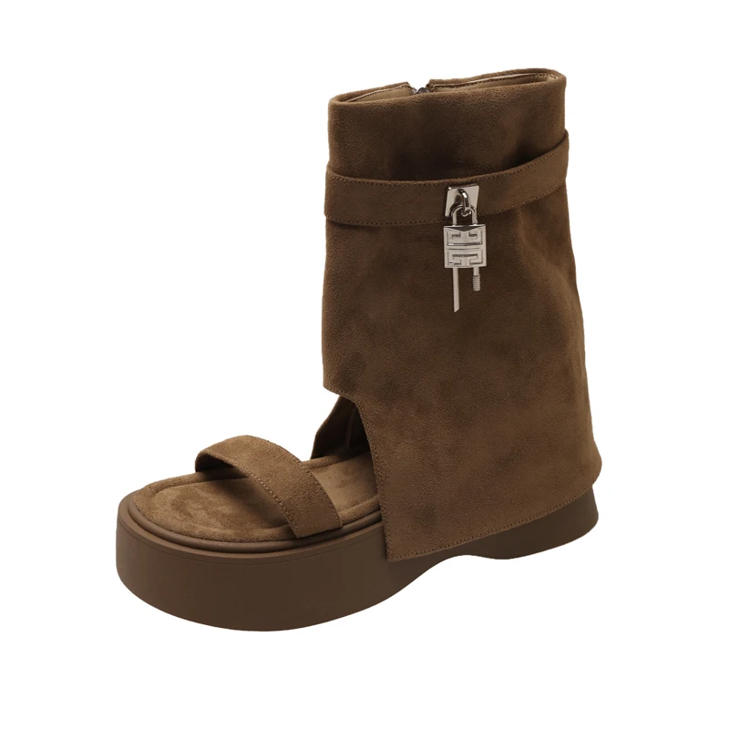 

Женские ковбойские сапоги в стиле вестерн, короткие крутые ботинки на толстой подошве и каблуке, резиновая подошва, полиуретановый материал в стиле ретро