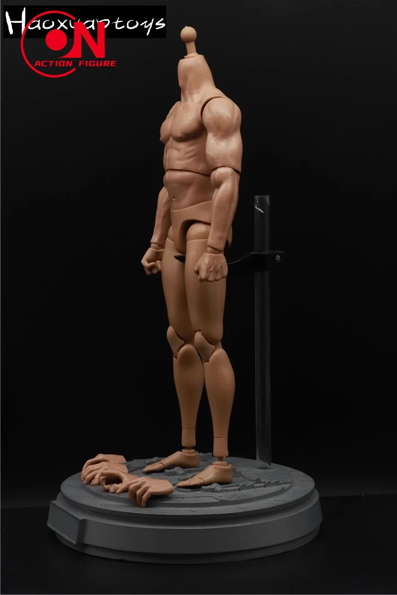 Haoxuantoys 1/6 ذكر قوي العضلات المشتركة الجسم 28 سنتيمتر الجندي مرنة عمل نموذج لجسم دمية صالح 1:6 HT رئيس نحت #5