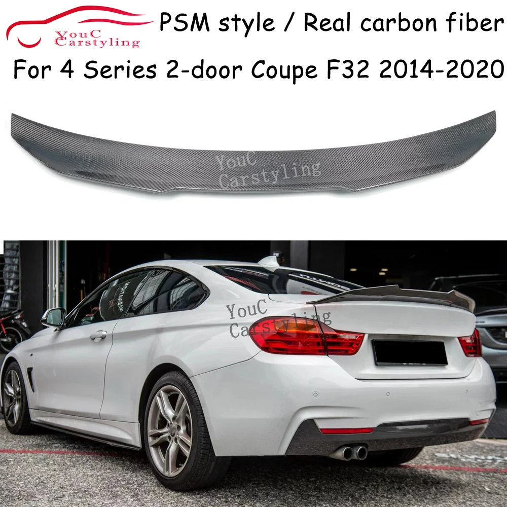 

F32 PSM Style Carbon Fiber Rear Spoiler For BMW 4 Series 428i 430i 435i Coupe 2-door 2014-2020 Rear Bumper Trunk Boot Lip