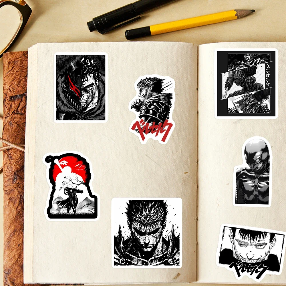 Comics Berserk Stickers Guts Griffith Aesthetic DIY Gift Decal for Laptop Phone Scrapbook Luggage Decorative Bottles Waterproof