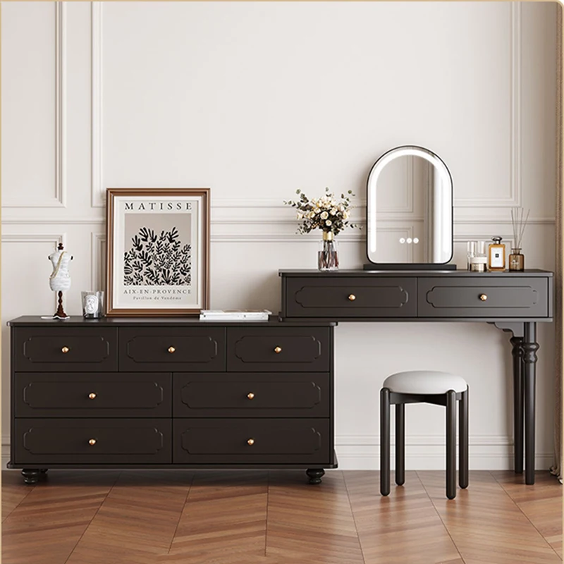

Modern Luxury Vanity Table Drawer Storage Simple Aesthetic Makeup Vanity Table With Mirror Trendy Penteadeira Bedroom Furniture